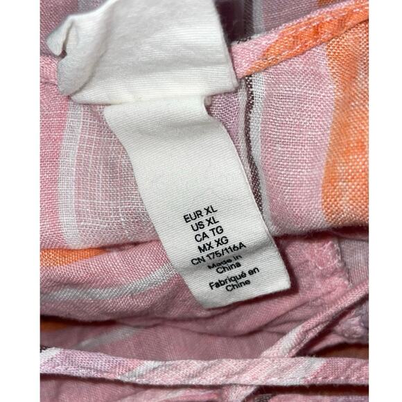 Lemlem by Liya Kebede x H&M Pink Striped 100% Linen Swing Dress    Size: XL - Picture 6 of 6